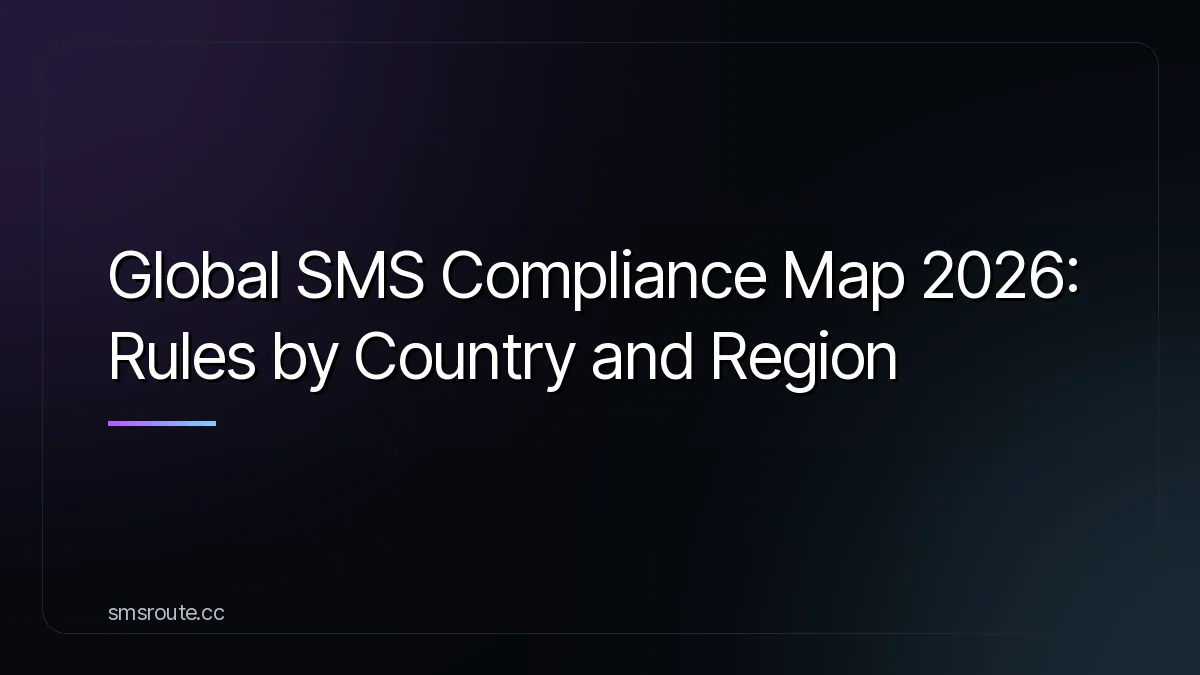 Global SMS Compliance Map 2026: Rules by Country and Region — smsroute