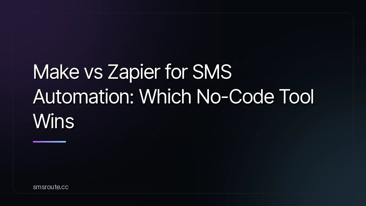 Make vs Zapier for SMS Automation: Which No-Code Tool Wins — smsroute