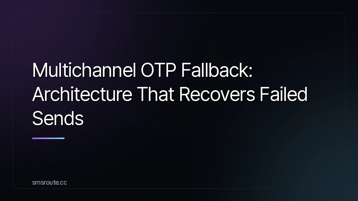 Multichannel OTP Fallback: Architecture That Recovers Failed Sends — smsroute
