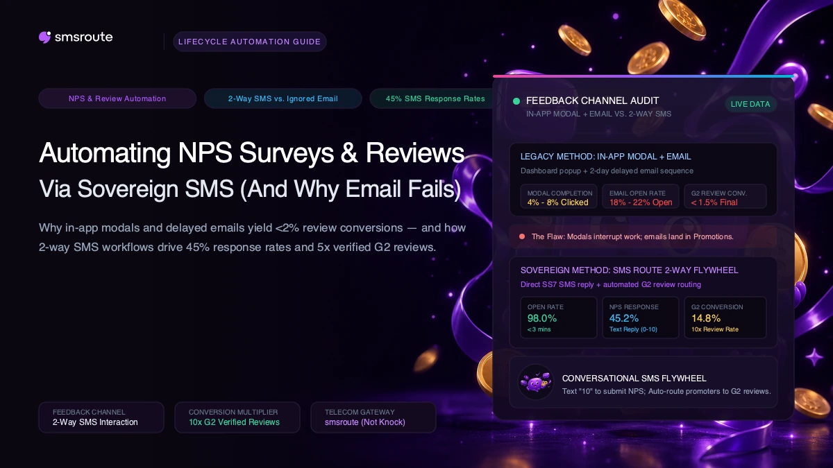 How to Automate NPS Surveys and G2 Review Requests via Sovereign SMS