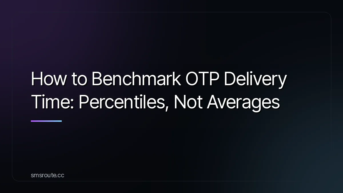 How to Benchmark OTP Delivery Time: Percentiles, Not Averages — smsroute