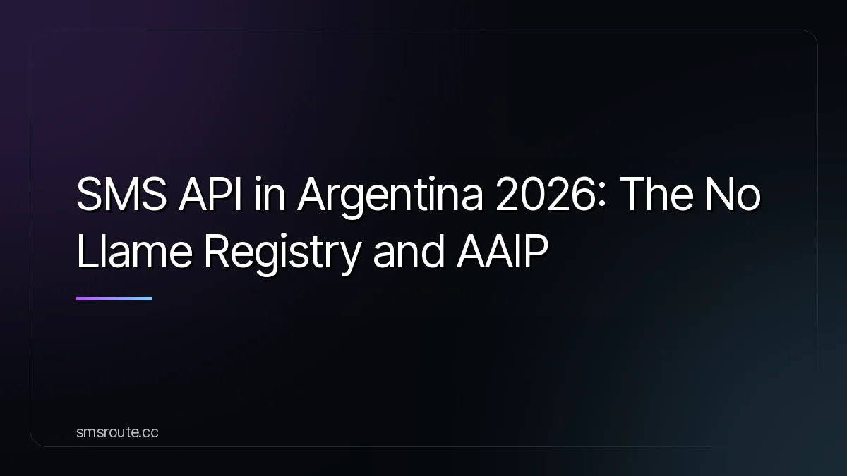 SMS API in Argentina 2026: The No Llame Registry and AAIP — smsroute