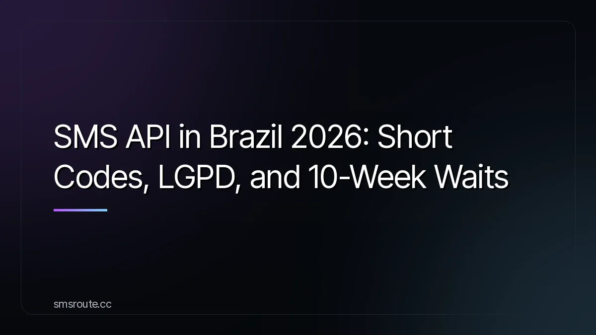 SMS API in Brazil 2026: Short Codes, LGPD, and 10-Week Waits — smsroute