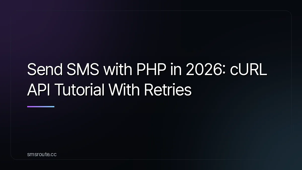 Send SMS with PHP in 2026: cURL API Tutorial With Retries — smsroute