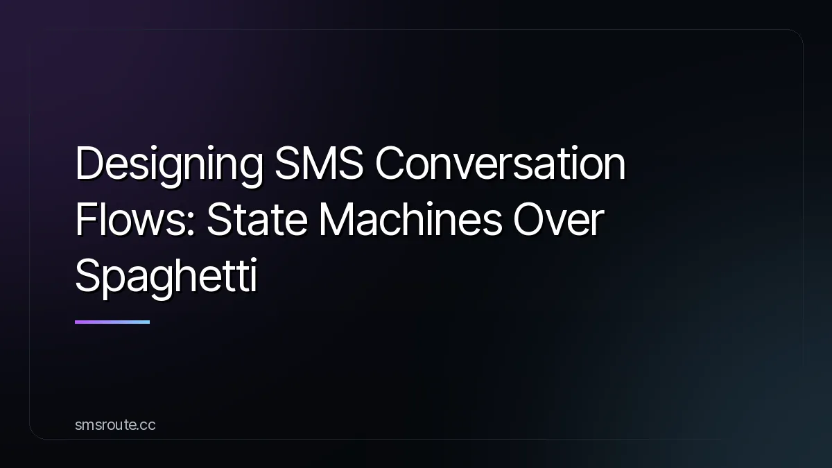 Designing SMS Conversation Flows: State Machines Over Spaghetti — smsroute