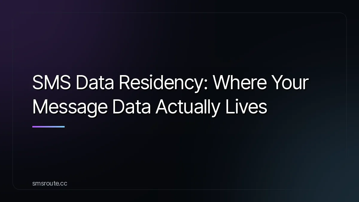 SMS Data Residency: Where Your Message Data Actually Lives — smsroute