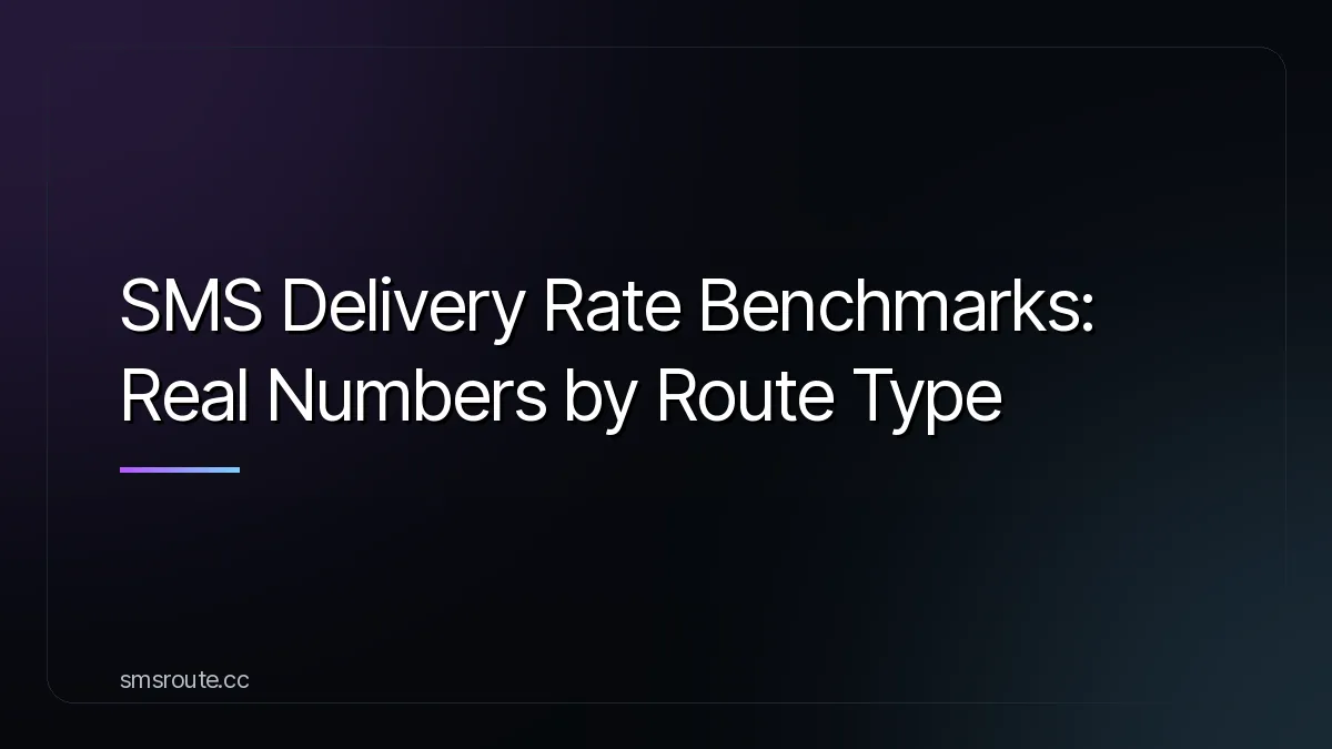 SMS Delivery Rate Benchmarks: Real Numbers by Route Type — smsroute