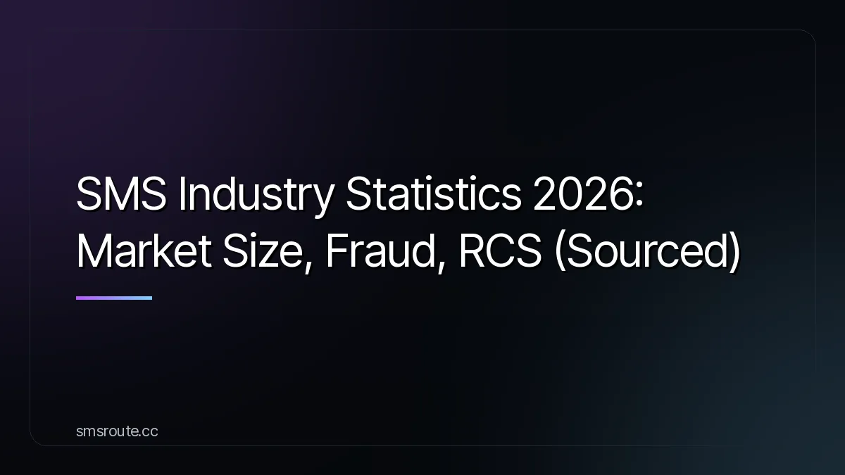 SMS Industry Statistics 2026: Market Size, Fraud, RCS (Sourced) — smsroute