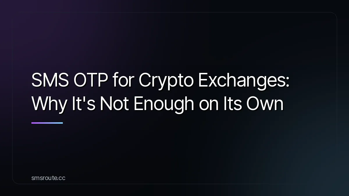 SMS OTP for Crypto Exchanges: Why It's Not Enough on Its Own — smsroute