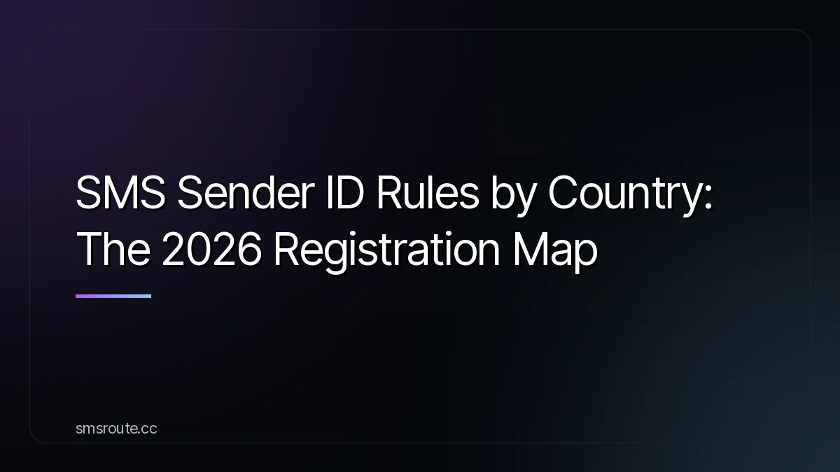 SMS Sender ID Rules by Country: The 2026 Registration Map — smsroute