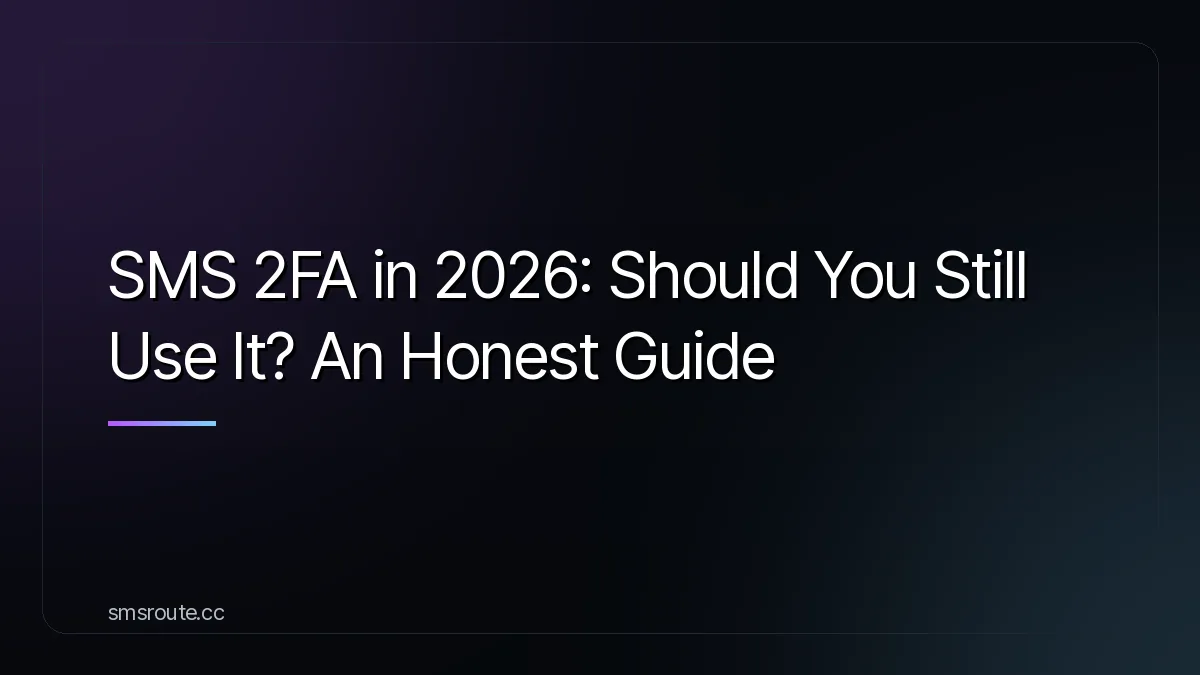 SMS 2FA in 2026: Should You Still Use It? An Honest Guide — smsroute