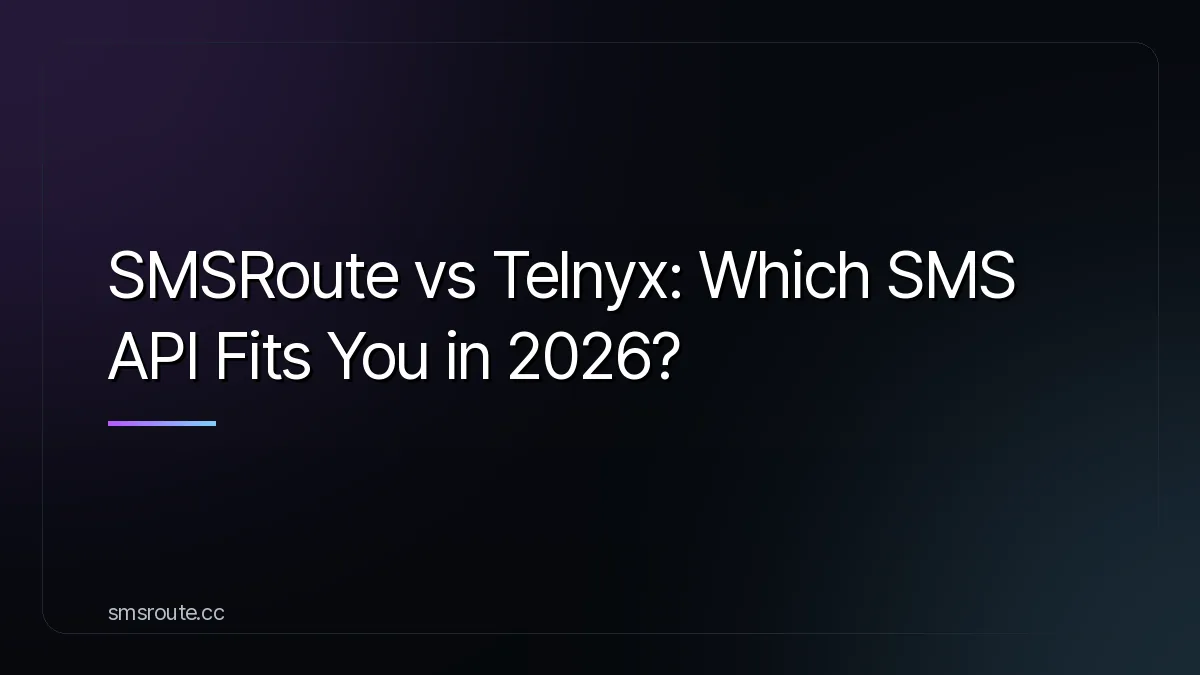 SMSRoute vs Telnyx: Which SMS API Fits You in 2026? — smsroute