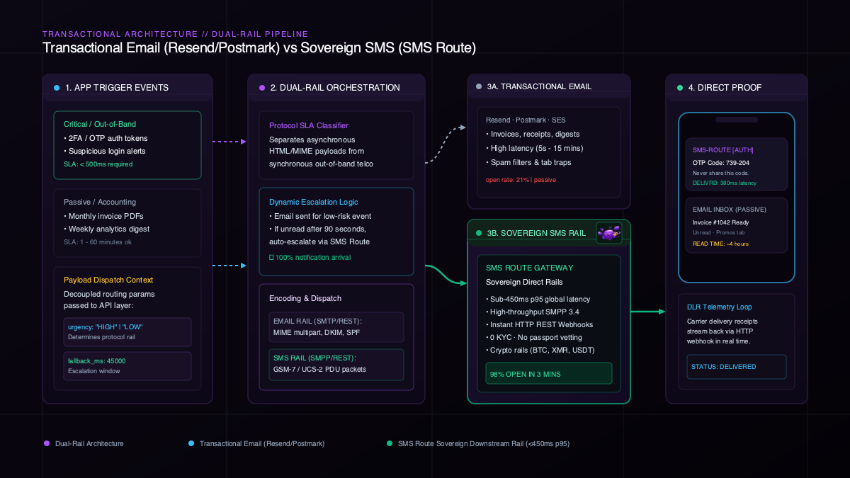 Transactional Messaging Architecture Dual-Rail Pipeline Diagram